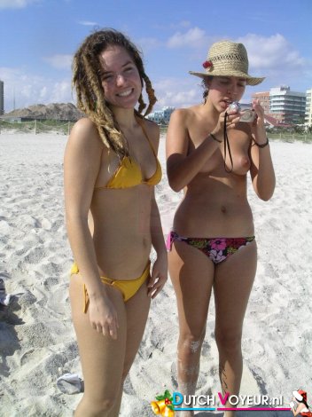 Students on the beach