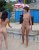 Two naked pussy on beach